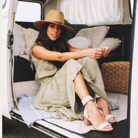 $349 Frye Black Brielle Black Scallop Suede Leather Zip Up Heeled Formal Sandals - Picture 4 of 16